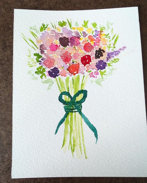 I can paint myself flowers... 🥰 #artoftheday #dailycreativity #flowers #miley #paint #watercolor #bouquet Flower Bouquet Watercolor, Flower Bouquet Painting, Paint Watercolor, Watercolor Bouquet, Finger Painting, Tiny Flowers, Art Day, Watercolor Flowers, Flowers Bouquet