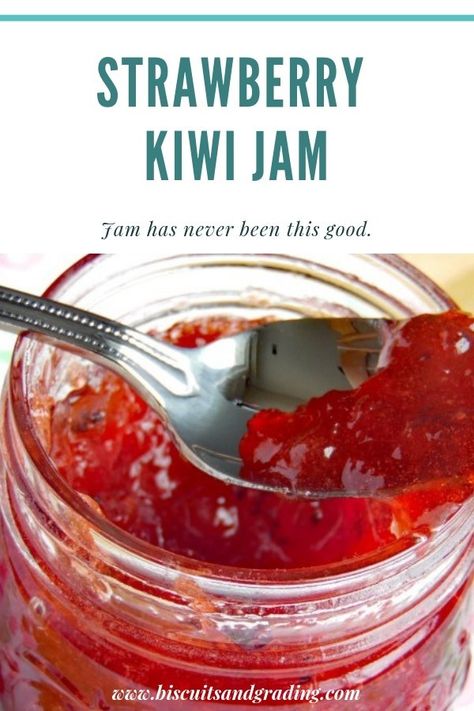 Strawberry Kiwi Jam Canning Kiwi Jam Canning, Strawberry Kiwi Jam, Canning Kiwi, Canning Instructions, Kiwi Jam, Tart Strawberry, Jelly Maker, Jam Canning, Kids Juice