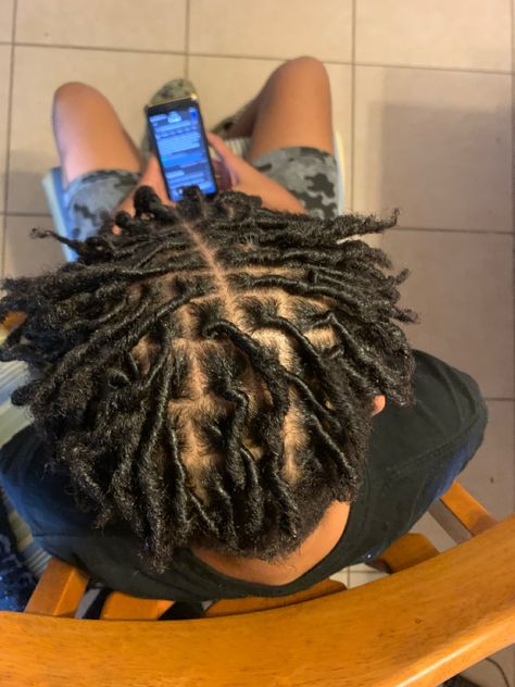 Middle Part Locs Men, Men Starter Locs, Middle Part Locs, Starter Locs Men, Tapered Hairstyles, Dude Outfits, Locs Men, Boys Hairstyle, Wave Hairstyles