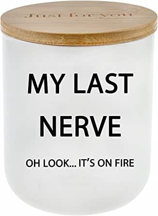 "My Last Nerve... Oh look...it's on fire" 😂 Funny Gifts For Best Friend, Last Nerve Candle, Coconut Candles, Inexpensive Holiday Gifts, Gifts For Best Friend, Funny Gifts For Women, Coconut Candle, White Elephant Gifts Exchange, Candle Types