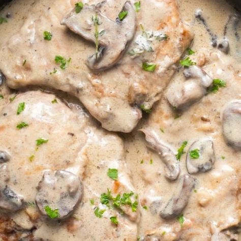 Easy Cream Of Mushroom Soup Pork Chops 3 Easy Cream Of Mushroom Soup, Cream Of Mushroom Pork Chops, Mushroom Soup Pork Chops, Soup Pork, Mushroom Pork Chops, Tender Pork Chops, Creamy Mushroom Soup, Juicy Pork Chops, Mushroom Soup Recipes