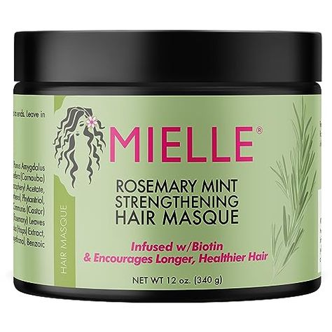 Mielle Rosemary Mint, Restore Hair Health, Mielle Organics, Strengthening Hair, Mint Hair, Hair Masque, Rosemary Mint, Organic Hair, Hair Restoration