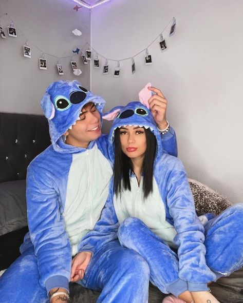 Matching Pajamas For Couples, Stitch Onesie, Pajamas For Couples, Christmas Matching Pajamas, Stitch Pajamas, Couples Halloween Costumes, Matching Hoodies For Couples, ليلو وستيتش, Cute Onesies