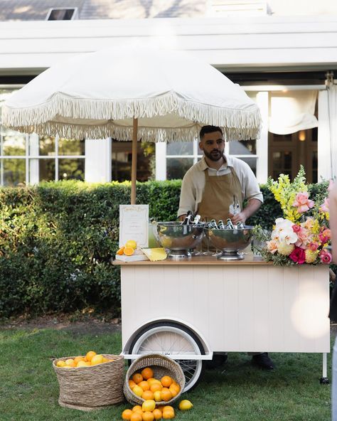 Bar Cart Wedding, Party Bar Set Up, Whimsical Garden Party, Prosecco Van, Event Bar, Food Cart Design, Outside Bars, Party Bars, Bar Set Up