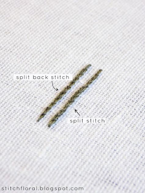 Split back stitch tutorial - Stitch Floral Split Stitch Tutorial, Back Stitch Tutorial, Library Categories, Back Stitch Embroidery, People Embroidery, Embroidery Journal, Embroidered Accessories, Needle Painting, Split Stitch