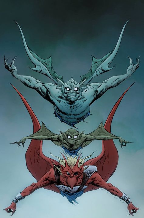 Gargoyles (2022) #8 [Dynamite] | Textless variant cover by Jae Lee & June Chung Gargoyle Character Design Male, Gargoyle Character Art, Fantasy Gargoyle, Gargoyles Comic, Gargoyles Brooklyn, Gargoyles Disney Fanart, Gargoyles Characters, Gargoyles Cartoon, Thomas Kinkade Paintings