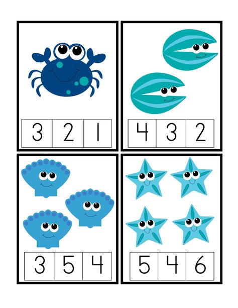 Preschool Printables: Under the Deep Blue Sea Printable Number Printables, Ocean Theme Preschool, Sea Activities, Ocean Activities, Under The Sea Theme, Math Activities Preschool, Preschool Themes, Preschool Theme, Preschool Printables