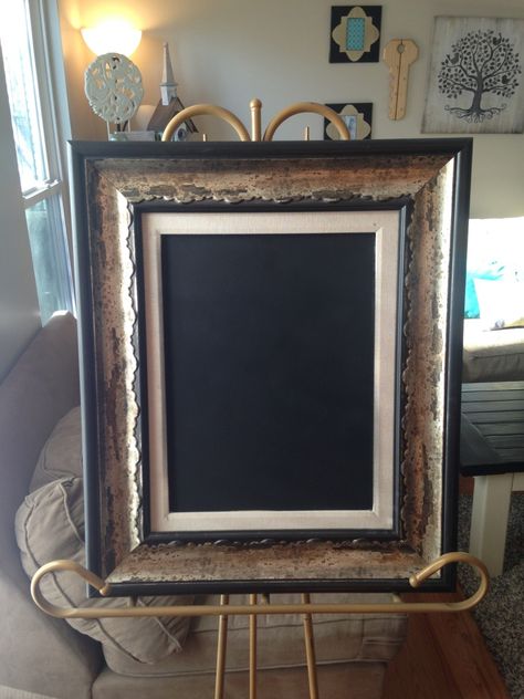 Took Home Goods canvas picture and re-purposed it as a chalkboard, using chalkboard paint. Picture Frames Standing, Credit Card Hacks, Credit Card App, Video Call With Boyfriend Screen Photo, Photo Collage Design, Scammer Pictures, Id Card Template, Doctor Picture, App Pictures