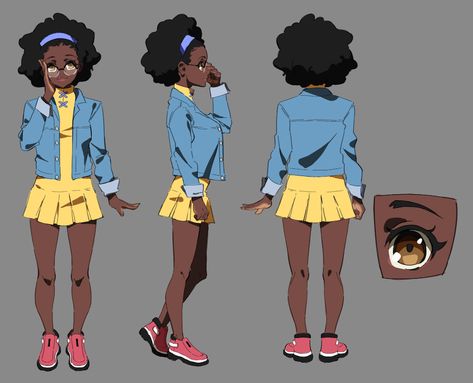 ArtStation - Third OC, Godstime Ojinmah Black Characters In Anime, Black Original Character, Adventure Character, Black Oc, Black Woman Artwork, Animation Character, Character Model Sheet, Character Designer, Black Cartoon Characters