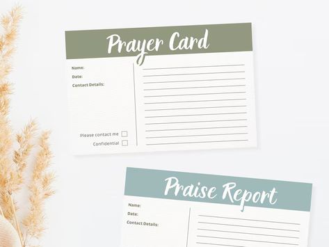 Prayer Request & Praise Report Cards Printable Church Small Group Ministry Tool Handouts, Connection Card, Newcomer Visitor Invitation PDF - Etsy New Zealand Praise Report, Prayer For Church, Report Cards, Report Card, Cards Printable, Prayer Cards, Prayer Request, Small Group, Printable Cards