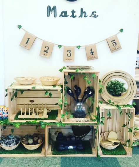 349 Likes, 52 Comments - All Stars Childcare (@all_stars_childcare_) on Instagram: “Crates are great for arranging a space or area. They are versatile and can be moved and…” Outdoor Area Curiosity Approach, Curiosity Approach Reception Classroom, Preschool Maths Area, The Curiosity Approach, Curiosity Approach Eyfs Preschool, Maths Area Eyfs, Hygge Classroom, Nursery Room Ideas Childcare, Curiosity Approach Eyfs