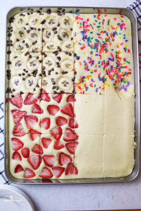 Easy Sheet Pan Pancakes - BeeyondCereal 9x13 Pancakes, Box Pancake Mix Sheet Pan, Homemade Sheet Pan Pancakes, Pancake Sheet Cake, Sheet Pan Pancakes With Aunt Jemima, Pancake Pan Sheet, Pan Pancakes Sheet, Sheet Pan Pancakes Easy, Sheet Pan Pancakes Bisquick