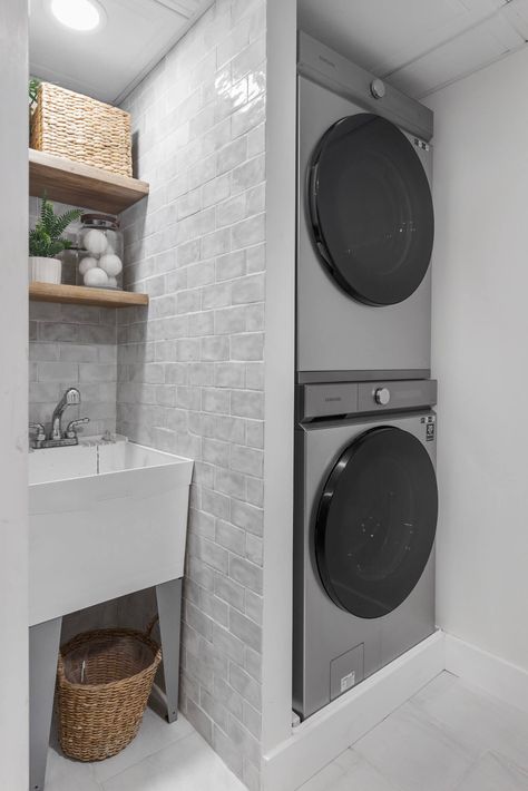 Shop My Home Archive - Crystel Montenegro Home Home Depot Laundry Room, Bath Laundry Combo, Bathroom And Laundry Room Combo, Combined Laundry And Bathroom, Laundry Room Combo, Modern Laundry Room, Modern Laundry, Laundry Room Renovation, Modern Laundry Rooms