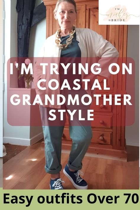 Based on the Coastal grandmother style here's my British twist #over50 #over60 #over70 #retired Greece Outfits For Older Women, Senior Plus Size Fashion, Over 60 Boho Fashion, Coastal Grandma Winter Outfits, Winter Coastal Grandmother, Summer Outfits For Women Over 60 Casual, Styles For Women Over 60 Casual, Over 60 Fashion Casual, Fashion For Women Over 70