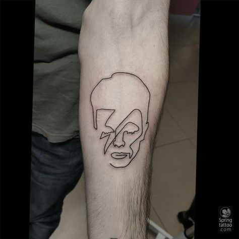 Spring Tattoo, David Bowie Tattoo, David Tattoo, Tattoo Zeichnungen, Music Tattoos, Book Tattoo, Tattoo Small, Single Line, Line Tattoos