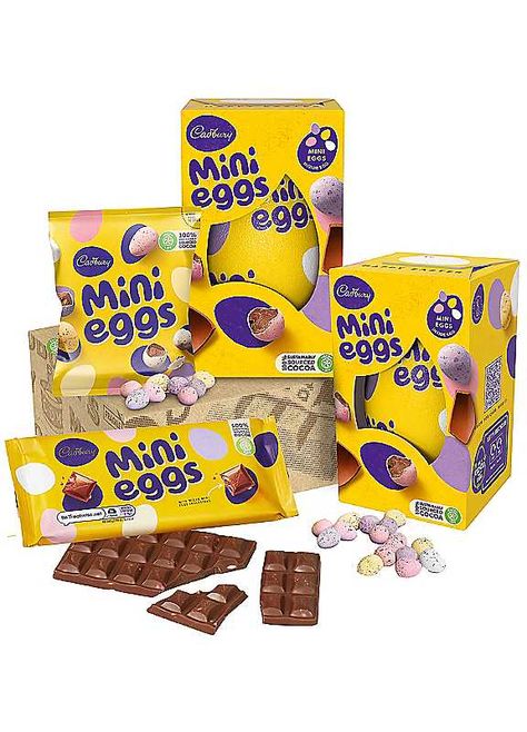 Brand: Cadbury Cadbury Mini Eggs Bundle contains; 1 x Cadbury Mini Eggs Bag 80g 1 x Cadbury Mini Eggs Bar 110g 2 x Cadbury Mini Eggs Egg 97g For ingredients information click here Cadbury Mini Eggs, Cadbury Eggs, Mini Egg, Eggs Easter, Mini Eggs, Buying Groceries, Click Here, Egg, Bundles