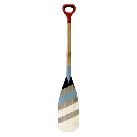 STUDIO WOOD 8X47 Oars On Wall Decor Ideas, Paddle Wall Decor, Coastal Family Room Ideas, Wooden Oars Decor, Oar Wall Decor, Painted Oars, Painted Paddles, Wooden Oars, Wooden Paddle