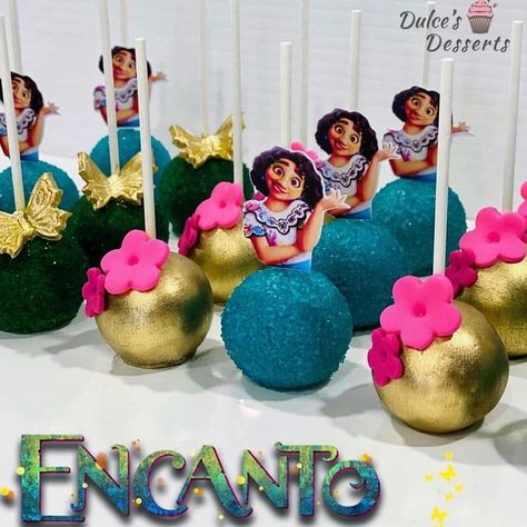 Encanto Cake Pops, Elegant Cake Pops, Encanto Cake, Movie Theme Birthday Party, Mexican Birthday Parties, Mexican Birthday, Third Birthday Party, Birthday Party Theme Decorations, Diy Birthday Decorations