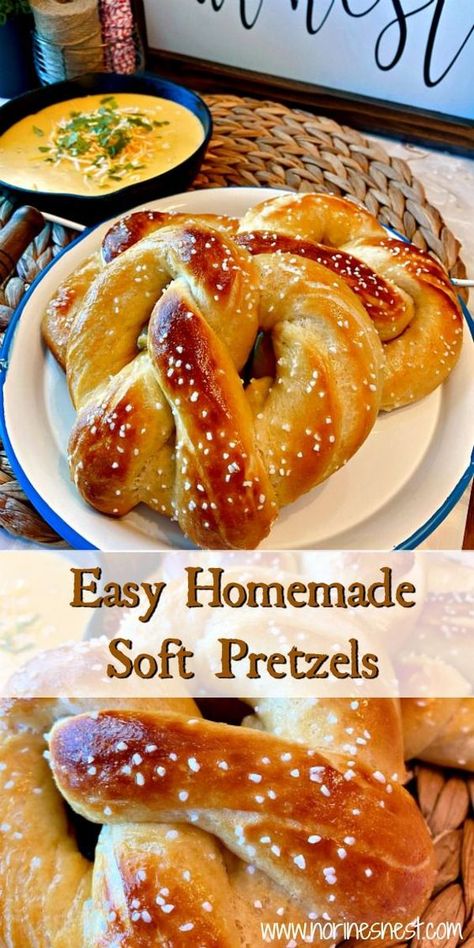 Bread Types, Soft Pretzel Recipe, Homemade Pretzels, Homemade Soft Pretzels, Pretzels Recipe, Soft Pretzels, God Mat, Läcker Mat, Idee Pasto Sano