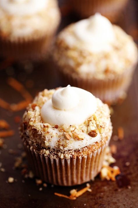 Carrot Cake Cupcakes with White Chocolate Cream Cheese Frosting White Chocolate Cream Cheese Frosting, Carrot Cake Dessert, Pineapple Upside Down Cupcakes, White Chocolate Cream, Cupcake Cream, Carrot Spice Cake, Chocolate Cream Cheese Frosting, Carrot Cake Cheesecake, The Recipe Critic