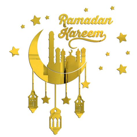 PRICES MAY VARY. Ramadan Mubarak Wall Clings：Ramadan Kareem Stickers Decor Wall Eid Mubarak Room Decorations.【There is a film on the surface, please peel it off!】 Quality material: The material is acrylic, the thickness is 1mm, the product cannot be bent, there is glue on the back, tear off the back glue to paste.Cleaning the wall before applying the stickers just to get a stronger hold Adhesive Wall Stickers: Fine craftsmanship, makes it more attractive and vivid. It will more fun for your fest Muslim Eid, Wall Clings, Garden Labels, Star Lanterns, Plant Labels, Festival Diy, Tear Off, Ramadan Mubarak, Wall Decor Stickers