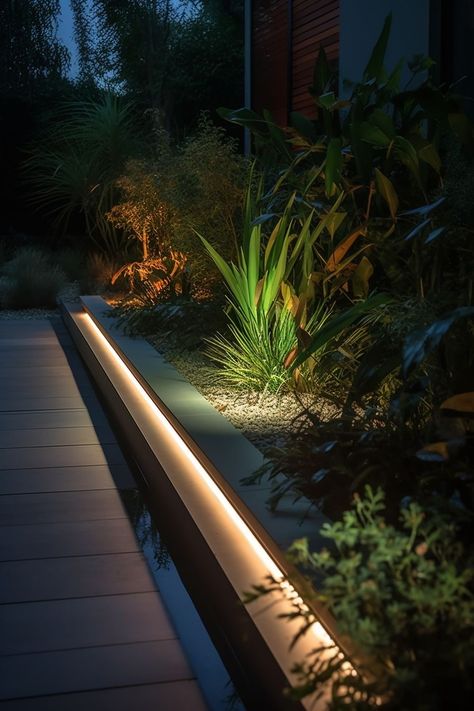 Top 30 Outdoor Lighting Landscape Designs for Magical Evenings Lighting Outdoor Design, Led Light Ideas, Unique Backyard, Lighting Landscape, Outdoor Landscape Lighting, Light Ideas, Modern Landscape, Outdoor Landscape, Outdoor Lighting Landscape