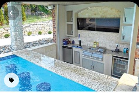 Pool Bar Design, Dream Backyard Pool, Pool House Designs, Pools Backyard Inground, Outdoor Kitchen Bars, Pool Remodel, Backyard Bar, Backyard Pool Landscaping, Backyard Remodel