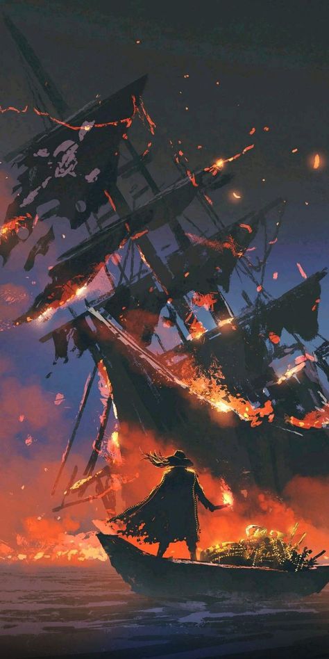 Anime Pirate Aesthetic, Pirate Fantasy Art Ships, Pirate Ships Concept Art, Dnd Pirate Aesthetic, Pirate Phone Wallpaper, Fantasy Pirate Ship Art, Potc Wallpaper, Pirate Wallpaper Aesthetic, Dnd Pirate Ship