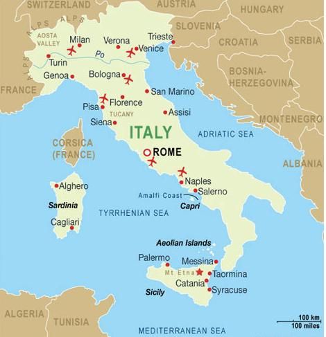 Map of Italy one of the twelve Nations of Europa's Mediterranean Sea Map Of Italy Cities, Italy In September, Italy Culture, Italy Honeymoon, Siena Italy, Cities In Italy, Explore Italy, Italy Holidays, Italy Map