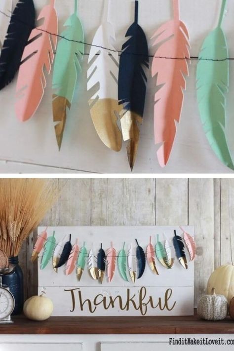 50 Thanksgiving Decoration Ideas for a Warm Welcome Thanksgiving Table Centerpieces Diy, Thanksgiving Decoration Ideas, Thanksgiving Decorations For Home, Diy Thanksgiving Decorations, Fall Candle Centerpieces, Thanksgiving Table Centerpieces, Thanksgiving Decor Ideas, Crafts Thanksgiving, Feather Crafts Diy