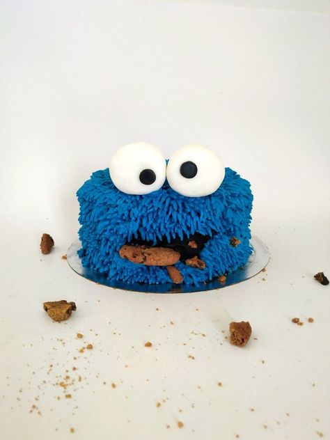 Seaseme Street Birthday Party, Cookie Monster Cakes, Monster Smash Cakes, Sesame Street Birthday Cakes, Monster Birthday Cakes, Farm Birthday Cakes, Cookie Monster Birthday Party, Monster Baby Showers, 2nd Birthday Photos