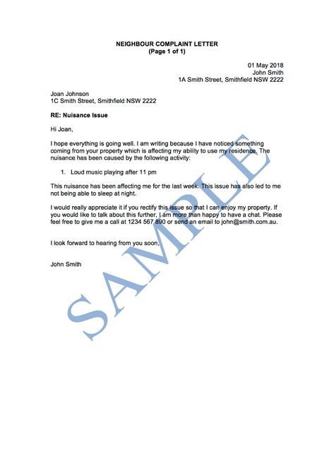 Neighbour Complaint Letter - Free Template | Sample - Lawpath Complaint Letter Sample, Complaint Letter, Letter Sample, Letter Writing, A Letter, Tech Company Logos, Writing, Quick Saves