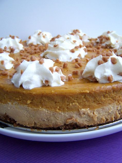 Pumpkin Toffee Cheesecake Thanksgiving Cheesecake, Toffee Cheesecake, Tasty Kitchen, Thanksgiving Desserts, Pumpkin Dessert, Holiday Cooking, Toffee, Cheesecake Recipes, Pumpkin Recipes