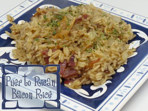 Puerto Rican Bacon Rice, Homemade Gift Ideas For Christmas, Bacon Ends, Thrifty Meals, Puerto Rican Rice, Bacon Rice, Cheap Recipe, Dirt Cheap Meals, Bacon Crisps