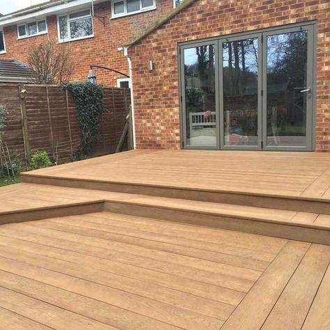 Millboard Decking Golden Oak, Millboard Decking Ideas, Millboard Decking, Decking Ideas, Courtyard Gardens, Courtyard Gardens Design, Gardens Design, Timber Deck, Golden Oak