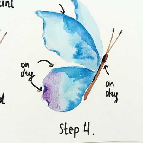 Happy weekend! 😘 It's time for another watercolor painting tutorial! This time it's butterfly ❤ Who's having spring or flower theme this… Butterfly Bullet Journal, Watercolor Painting Tutorial, Butterfly Tutorial, Bullet Journal Spreads, Watercolor Beginner, Butterfly Kids, Have A Lovely Day, Journal Spreads, Watercolor Paintings Tutorials