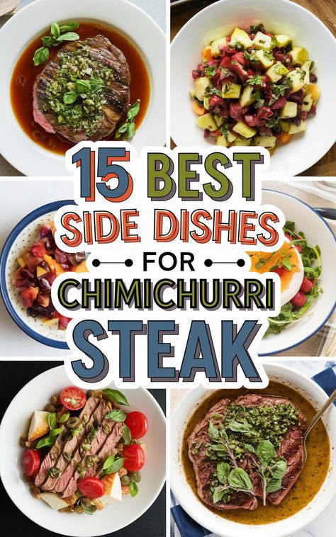 Elevate your steak game with these mouthwatering side dishes! 🥩🥗 #ChimichurriSteak #DeliciousSides Sides For Chimichurri Steak, What To Serve With Chimichurri Steak, What To Serve With Chimichurri, Steak And Chimichurri, Brazilian Steak, Cube Steak And Gravy, Chimichurri Steak, Steak Sides, Grilled Sweet Potatoes