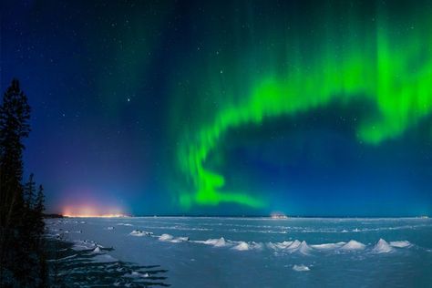 Minnesota: Images of the North Star State - The Atlantic - The northern lights are seen above Lake Superior. The lights of Duluth, Two Harbors, and Silver Bay are visible on the horizon. Two Harbors Mn, Winter Getaways, Split Rock Lighthouse, Silver Bay, Ski Trips, Minnesota State Fair, Two Harbors, Northern Minnesota, The North Star