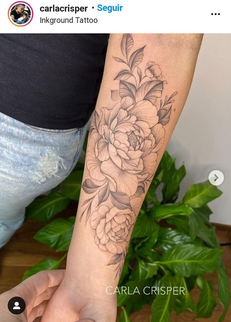 Flower For Arm Tattoo, Fine Line Flower Tattoo Sleeve, Tattoos Back Of Arm, Tattoo Wreath, Fine Line Floral Tattoo Sleeve, Tattoo Ideas Female Sleeve, Age Quotes, Tattoos Back, Wreath Tattoo