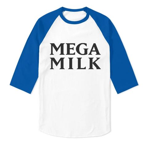 Mega Milk Shirt, Mega Milk, Anime Merch, Raglan Tee, Proud To Be, Direct To Garment Printer, Sports Jersey, Print Design, Milk