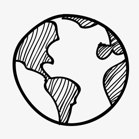 B Drawing, Science Pics, Earth Png, Ear Drawing, Earth Drawing, Earth Drawings, Drawing Black And White, B Image, Globe Icon