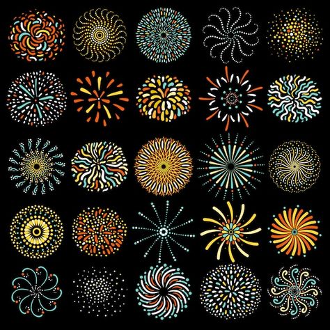 Round Icons, Black Texture Background, Fireworks Art, Seni Arab, Fireworks Design, Glowing Background, Abstract Paper, Abstract Waves, Mandala Dots