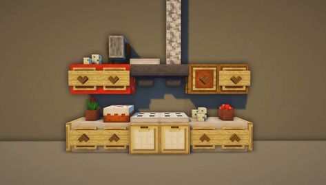 Minecraft Oven, Kitchen Minecraft, Honey Kitchen, Minecraft P, Minecraft Kitchens, Kitchen Stove, Minecraft Building, Building Ideas, Minecraft Houses