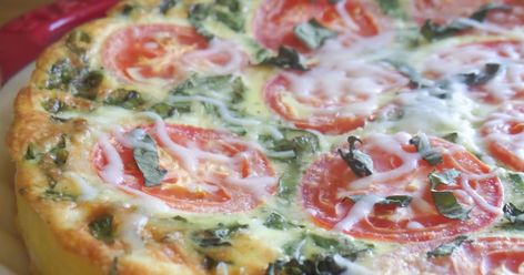 I love Caprese…… fresh tomatoes and basil and mozzarella cheese are so perfect together. So, I make Caprese as an appetizer.  I make Cap... Caprese Quiche, Primal Breakfast, Keto Holiday Recipes, Eggs Recipes, Gf Breakfast, Liquid Egg Whites, Keto Holiday, Caprese Chicken, Perfect Together