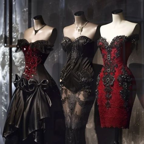 Vampiric Wedding Dress, Vampire Core Outfits, Vampire Goth Outfits, Vampire Empire, Formal Goth, Vampire Fashion, Romantic Goth, Prom Dress Inspiration, Pretty Prom Dresses