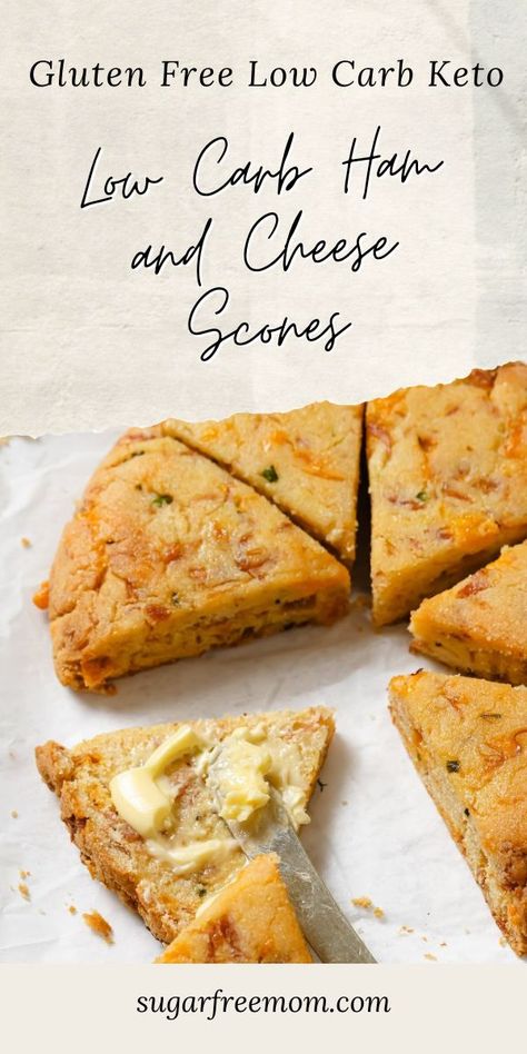 These Low Carb Ham and Cheese Scones are the ultimate way to use up any leftover ham from the holidays. Moist, yet crumbly, they’re a great savory alternative to the humble scone. This keto scones recipe is perfect to dunk into your favorite soup or just as an afternoon snack with a cup of coffee. Just 3 net grams of carbs. Keto Scones Recipe, Ham And Cheese Scones, Keto Scones, Cheese Scones, Scones Recipe, Leftover Ham, Ham And Cheese, Scones, Low Carb