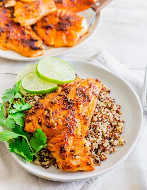 Alaskan Cod Recipe, Blackened Cod, Cod Recipe, Honey Bbq Chicken, Best Seafood Recipes, Healthy Salmon, Cod Recipes, Quick And Easy Dinner, Baked Fish