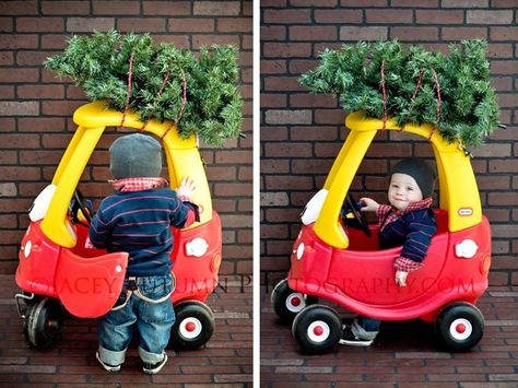 Cozy Coop Christmas Picture, Little Tikes Christmas Tree Car, Jessica Sutton, Isaiah 3, Fun Christmas Photos, Funny Christmas Photos, Christmas Humor Ecards, Baby Christmas Photos, Xmas Photos