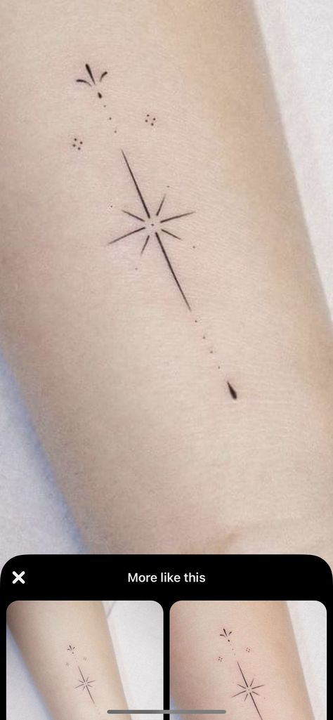 North Stars Tattoo, The North Star Tattoo, North Star Tattoo, North Star Tattoos, Unalome Tattoo, Star Tattoo, Leg Tattoos Women, Tattoos Women, Arrow Tattoo