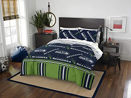 Officially Licensed NFL Seattle Seahawks Queen Bed in a Bag Set, 86" x 86" Sports Bedding, Cozy Bedding Sets, Complete Bedding Set, King Bedding, Full Bedding Sets, Nfl Philadelphia Eagles, Bed In A Bag, Queen Bedding Sets, Bedding Stores